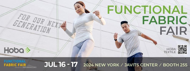 Back in Action for 2024! Hoba at Functional Fabric Fair New York, July 16–17, 2024